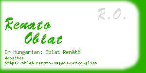 renato oblat business card